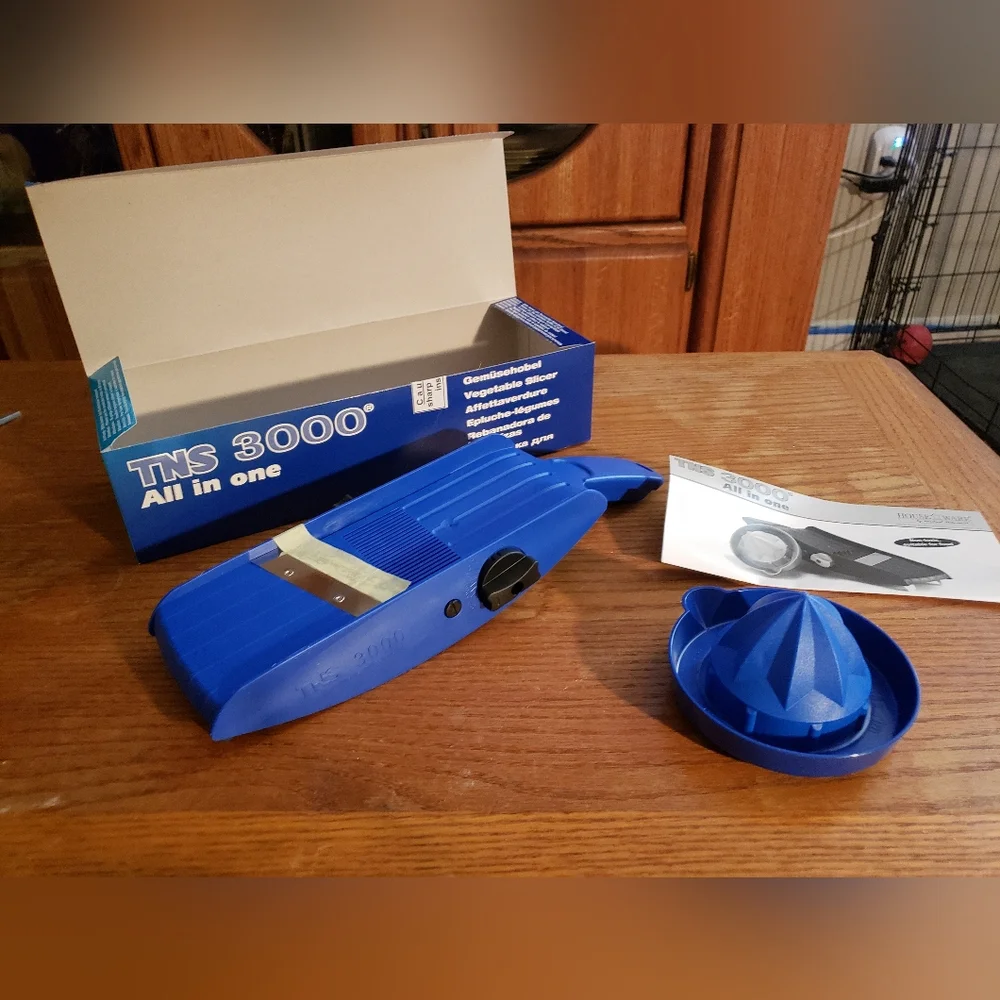 TNS 3000 All In One Vegetable Slicer Mandolin BRAND NEW Blue Discontinued Color
